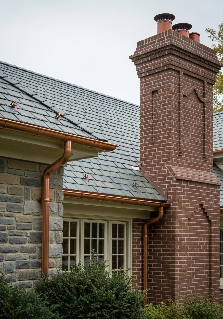 Detail of a Port Washington home's exterior showing quality construction and North Shore character.